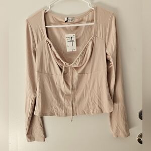 NWT Urban Social Cream/Brige Long Sleeve Nordstrom